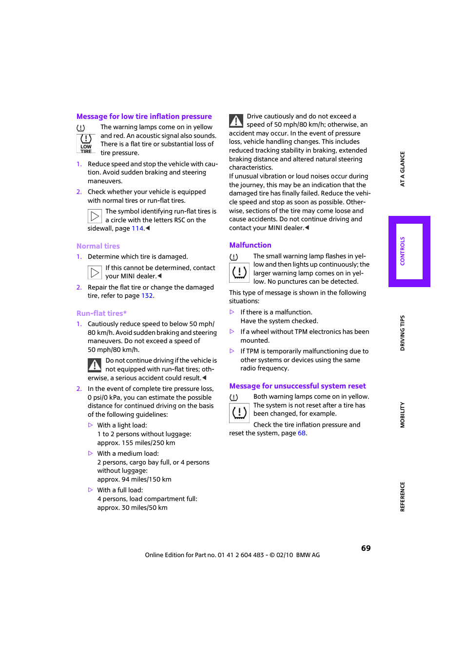 Mini 2010 Cooper Convertible User Manual | Page 71 / 174