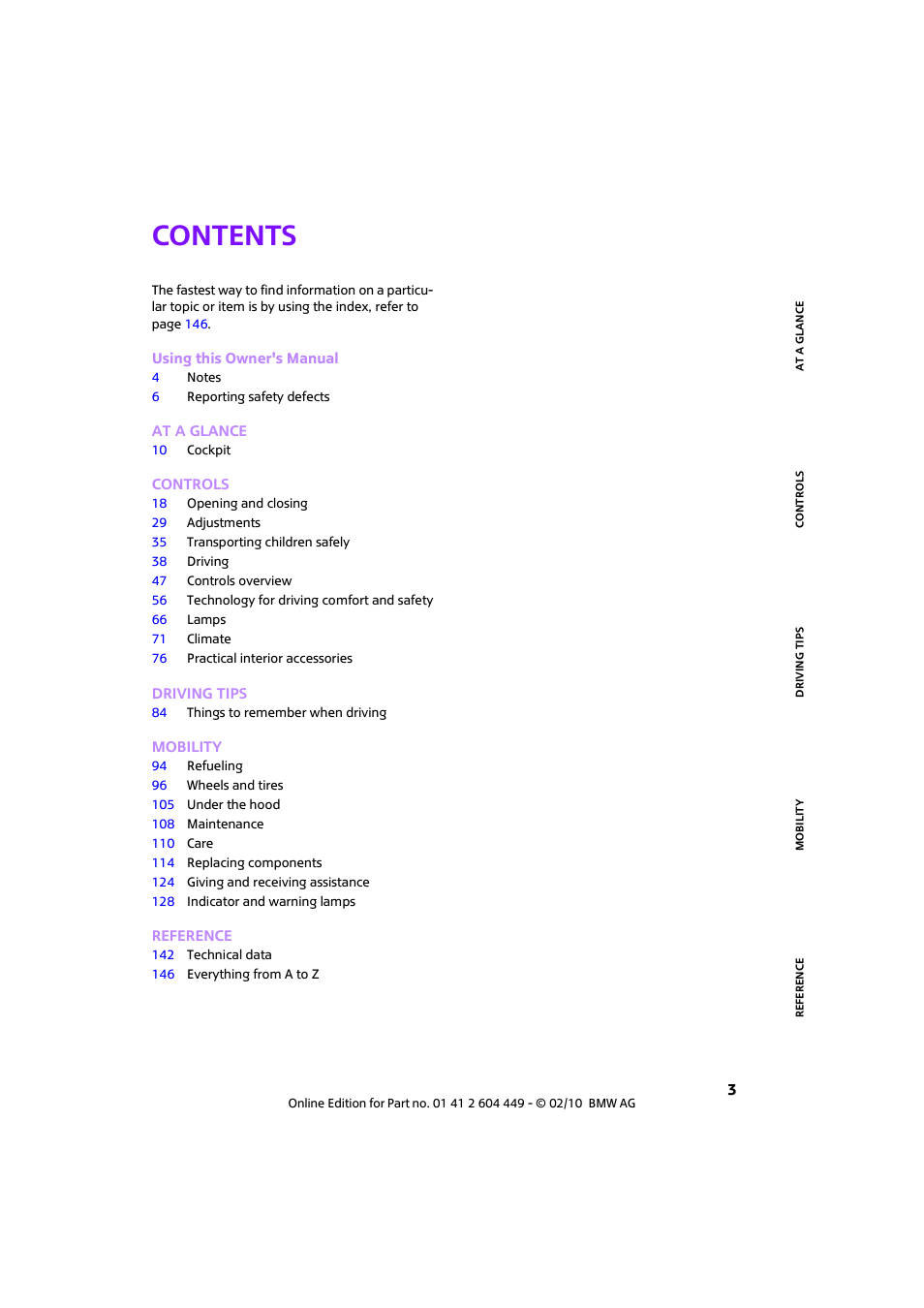 Mini 2010 Clubman User Manual | Page 5 / 160