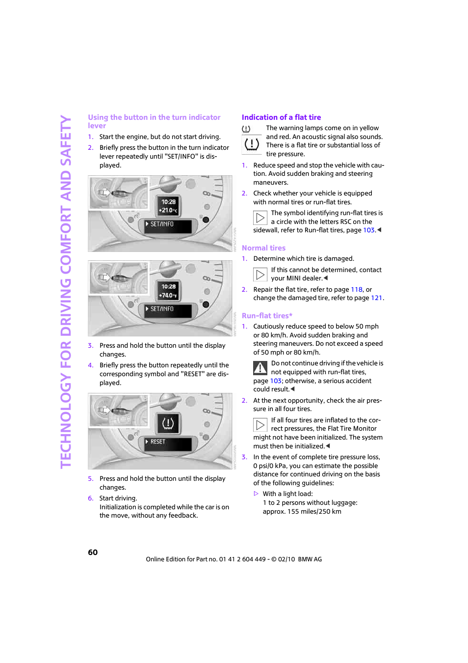 Mini 2010 Clubman User Manual | Page 62 / 160