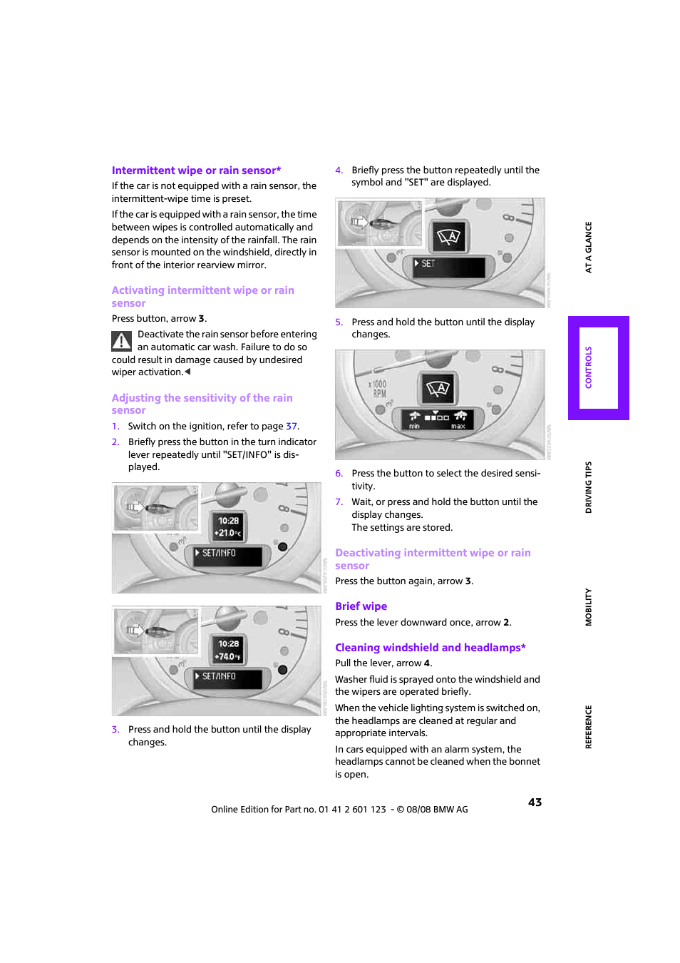 Mini 2009 Cooper User Manual | Page 45 / 160