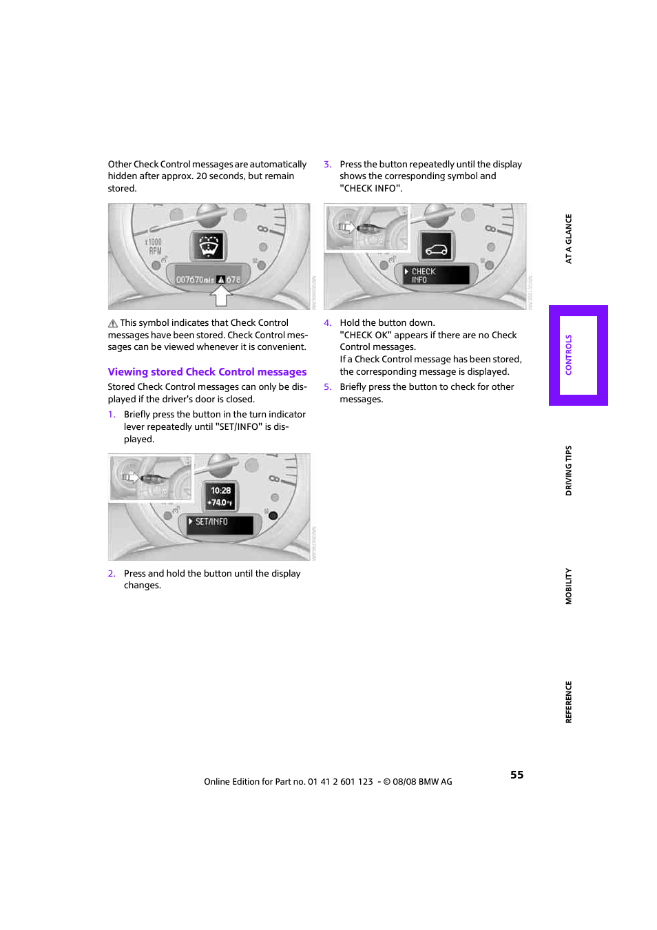 Mini 2009 Cooper User Manual | Page 57 / 160