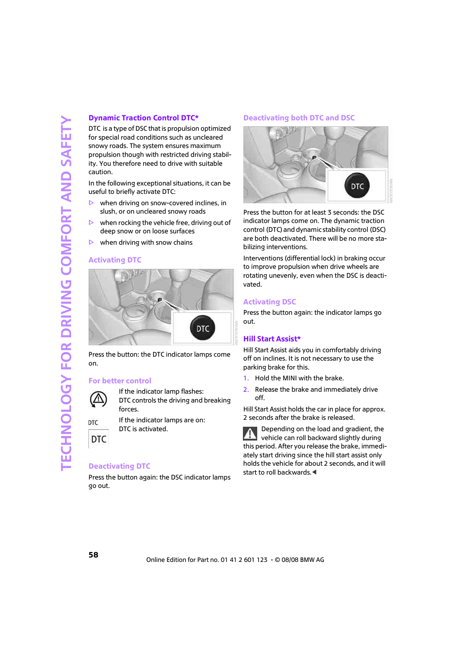 Mini 2009 Cooper User Manual | Page 60 / 160