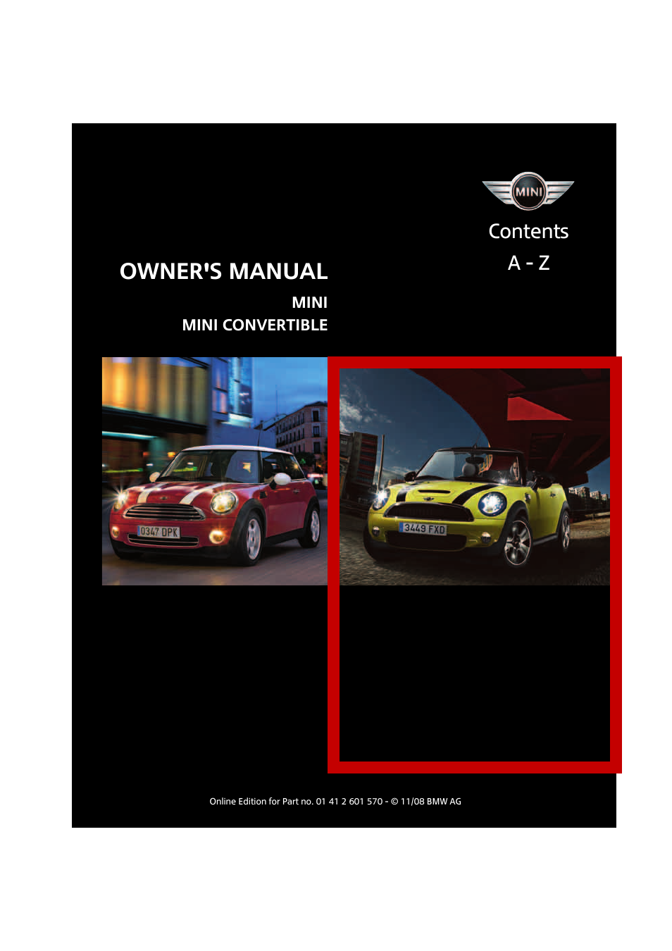 Mini 2009 Cooper Convertible User Manual | 172 pages