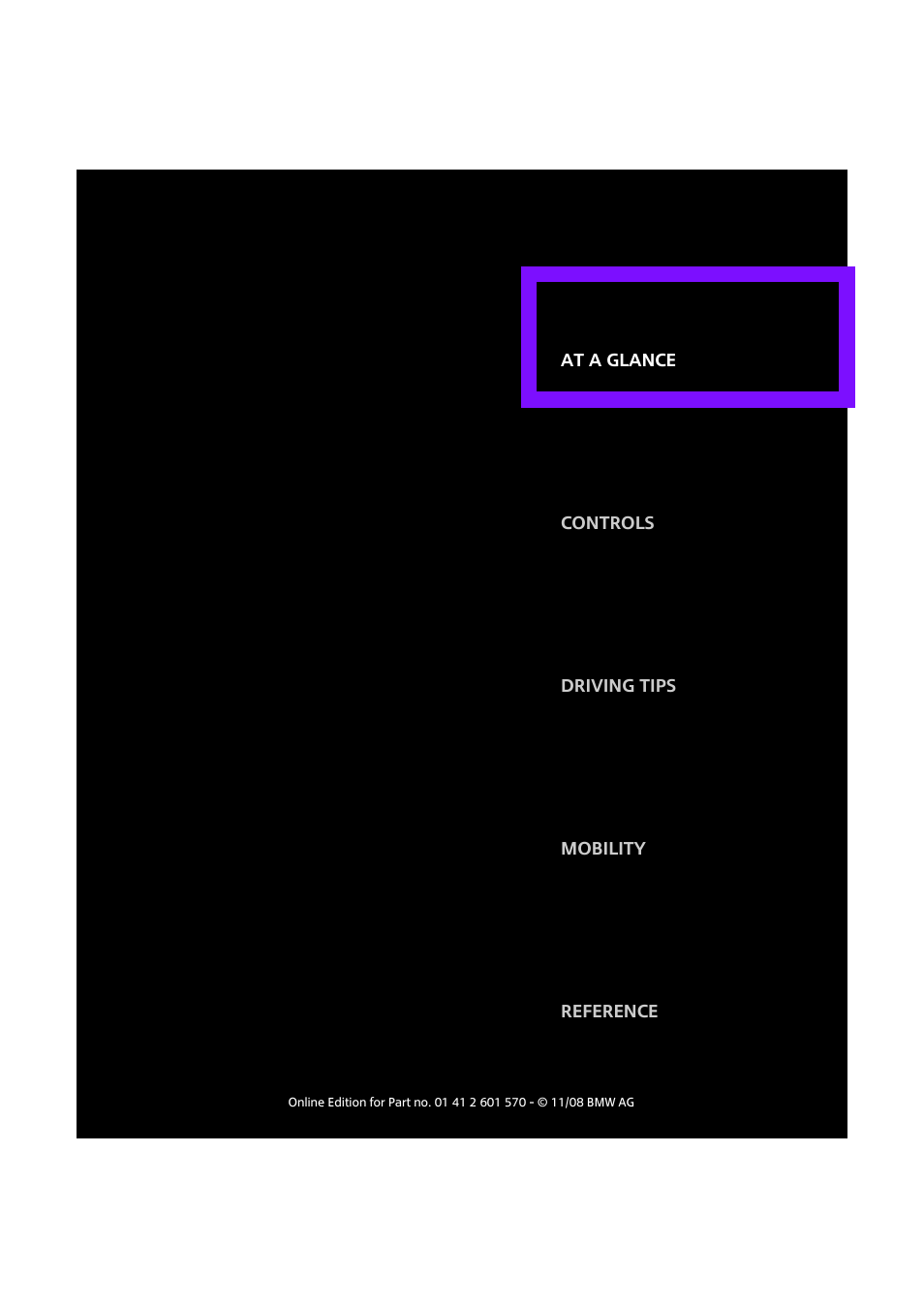 At a glance | Mini 2009 Cooper Convertible User Manual | Page 11 / 172
