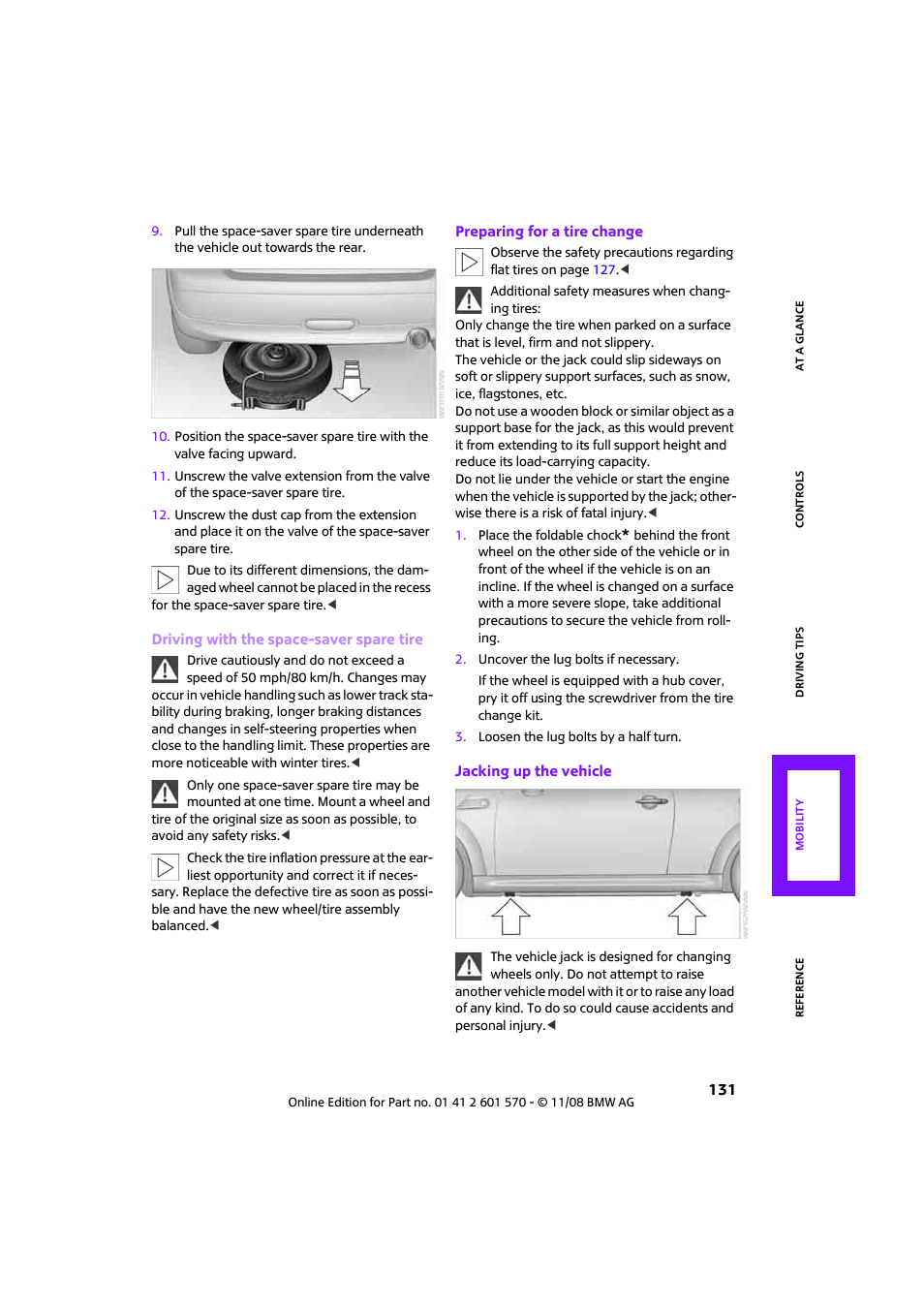 Mini 2009 Cooper Convertible User Manual | Page 133 / 172