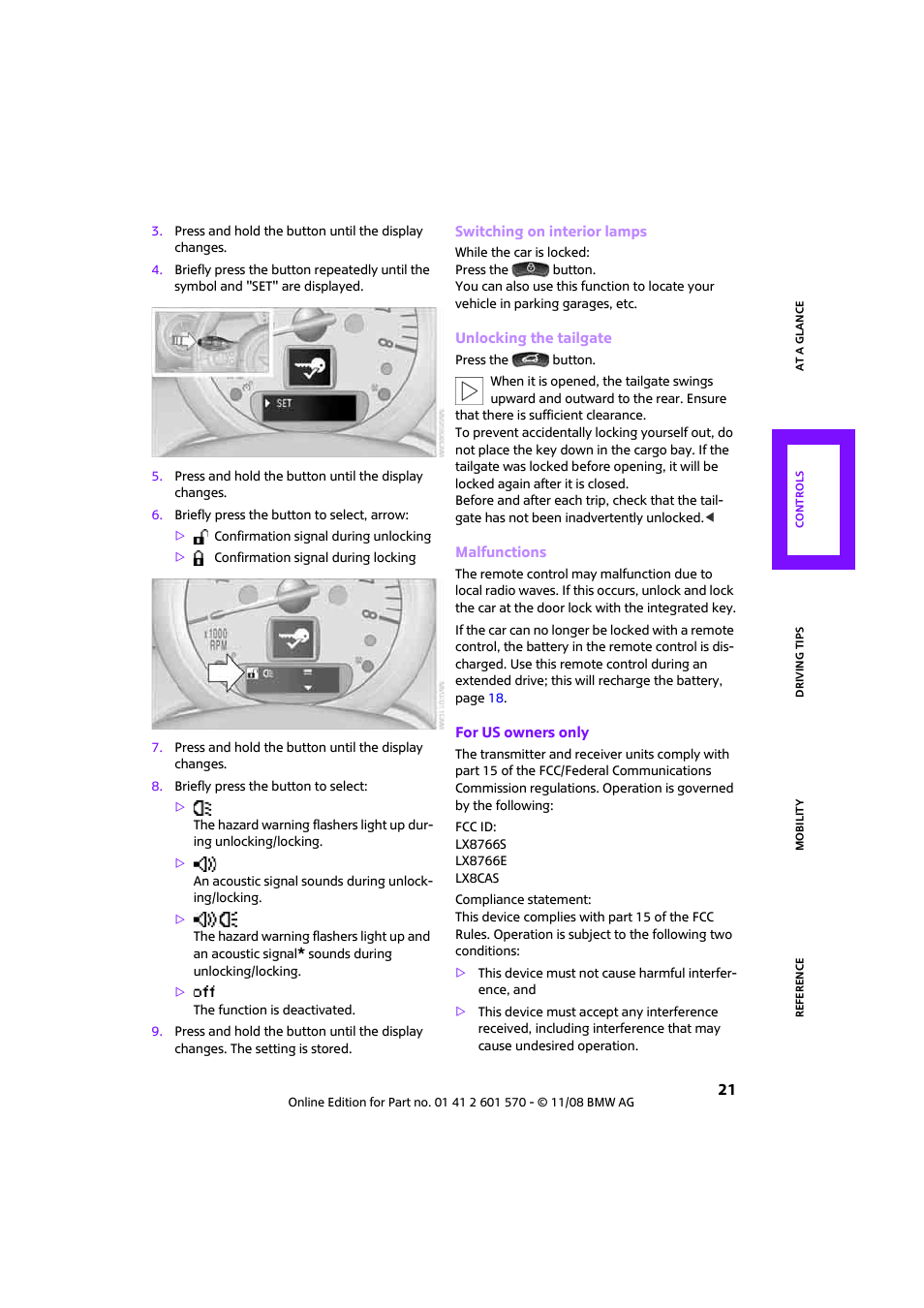 Mini 2009 Cooper Convertible User Manual | Page 23 / 172