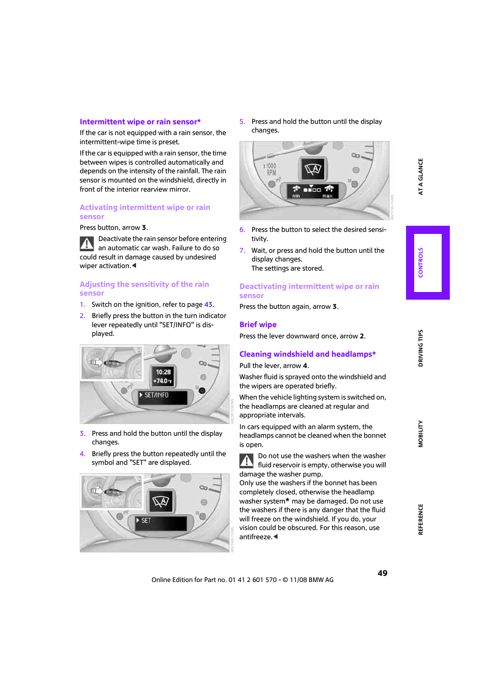 Mini 2009 Cooper Convertible User Manual | Page 51 / 172