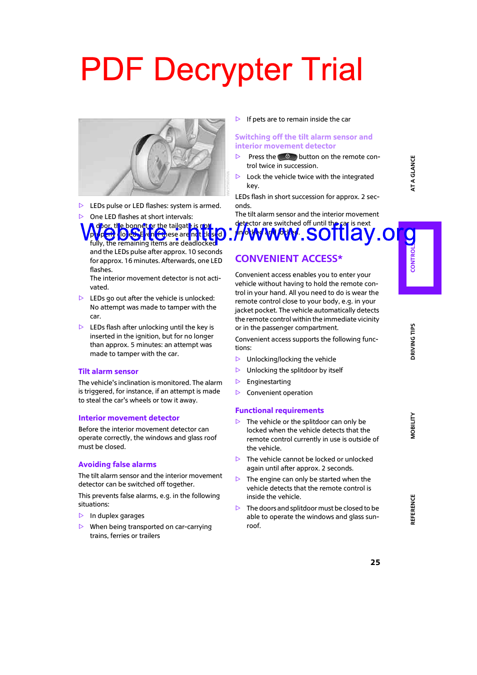 Convenient access, Pdf decrypter trial | Mini 2009 Clubman User Manual | Page 27 / 160