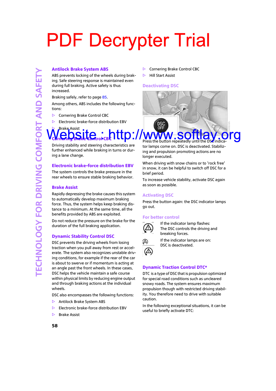 Pdf decrypter trial | Mini 2009 Clubman User Manual | Page 60 / 160