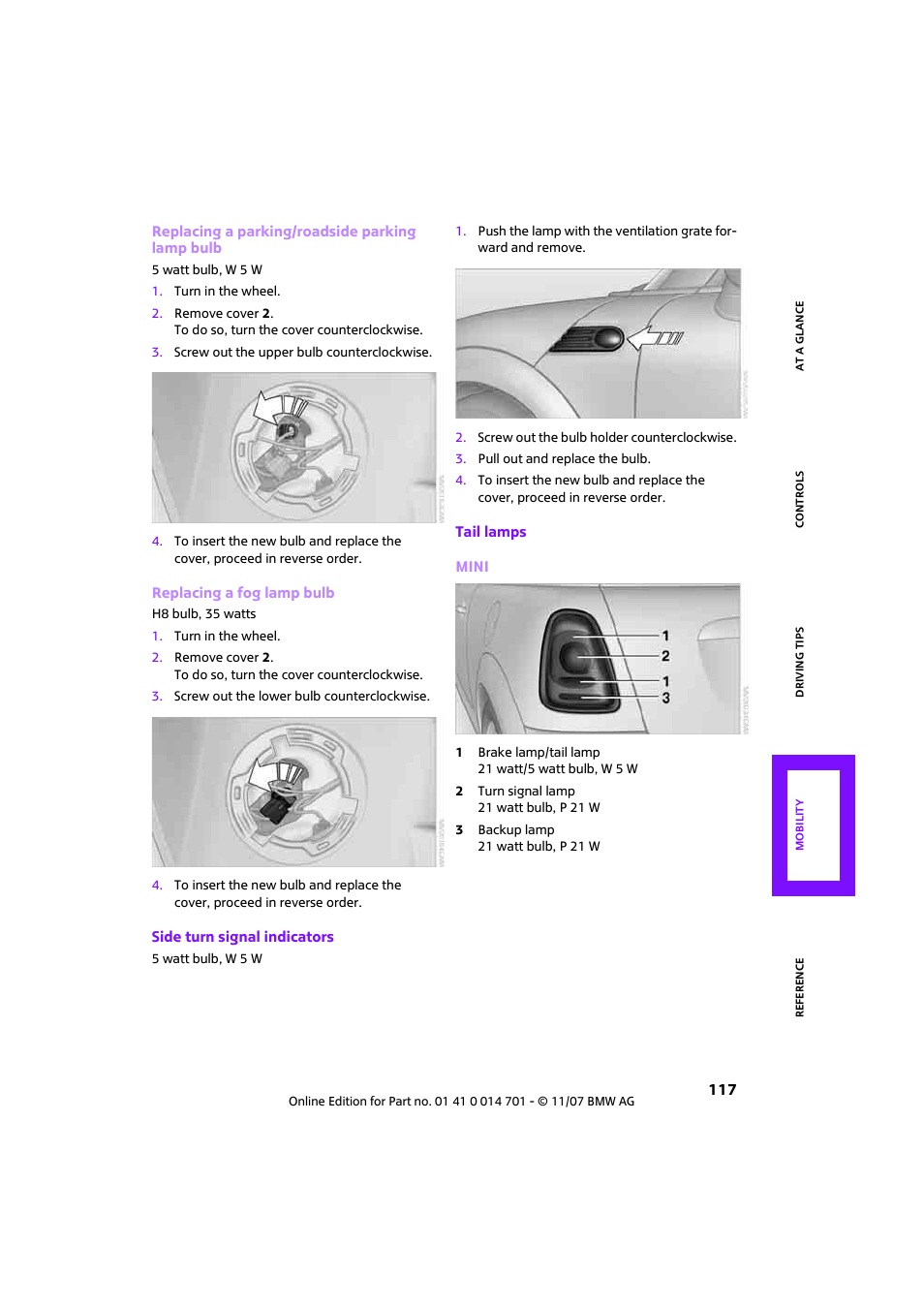 Mini 2008 Cooper User Manual | Page 119 / 164