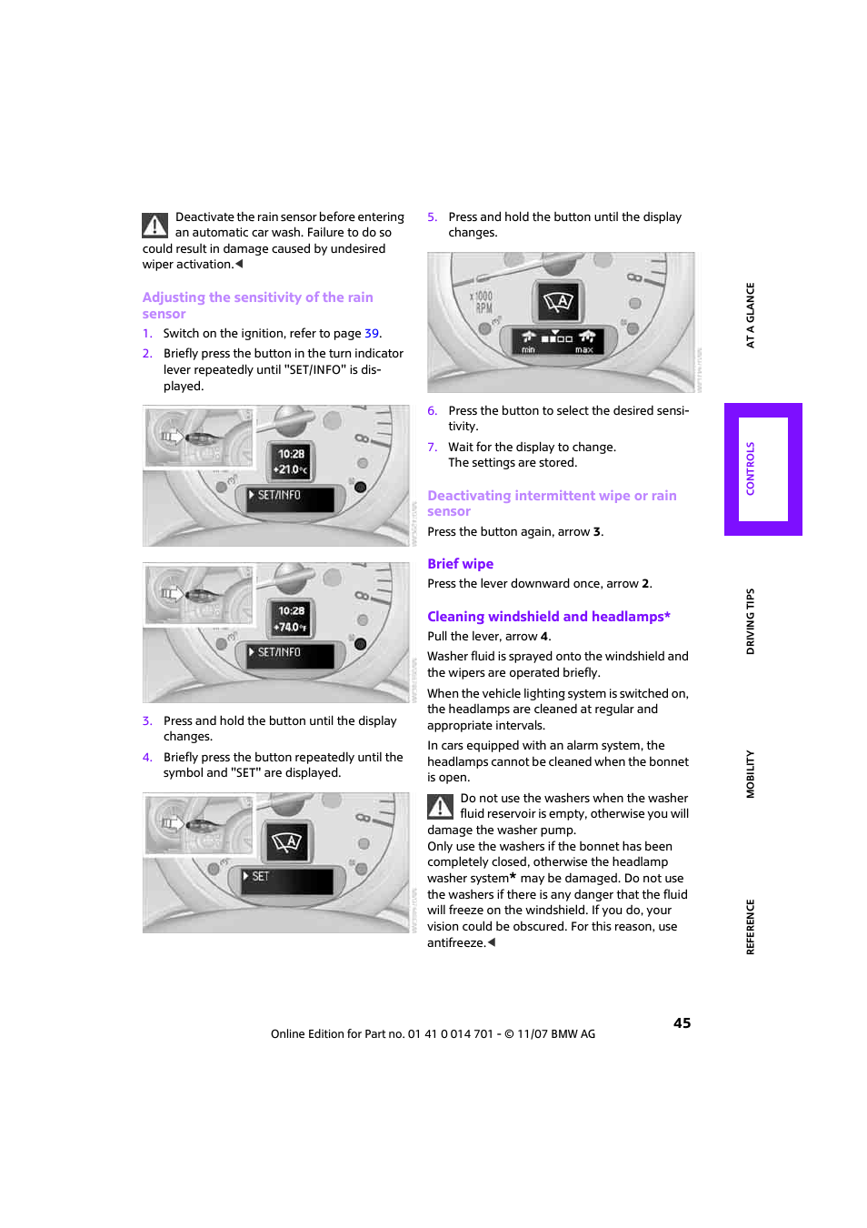 Mini 2008 Cooper User Manual | Page 47 / 164