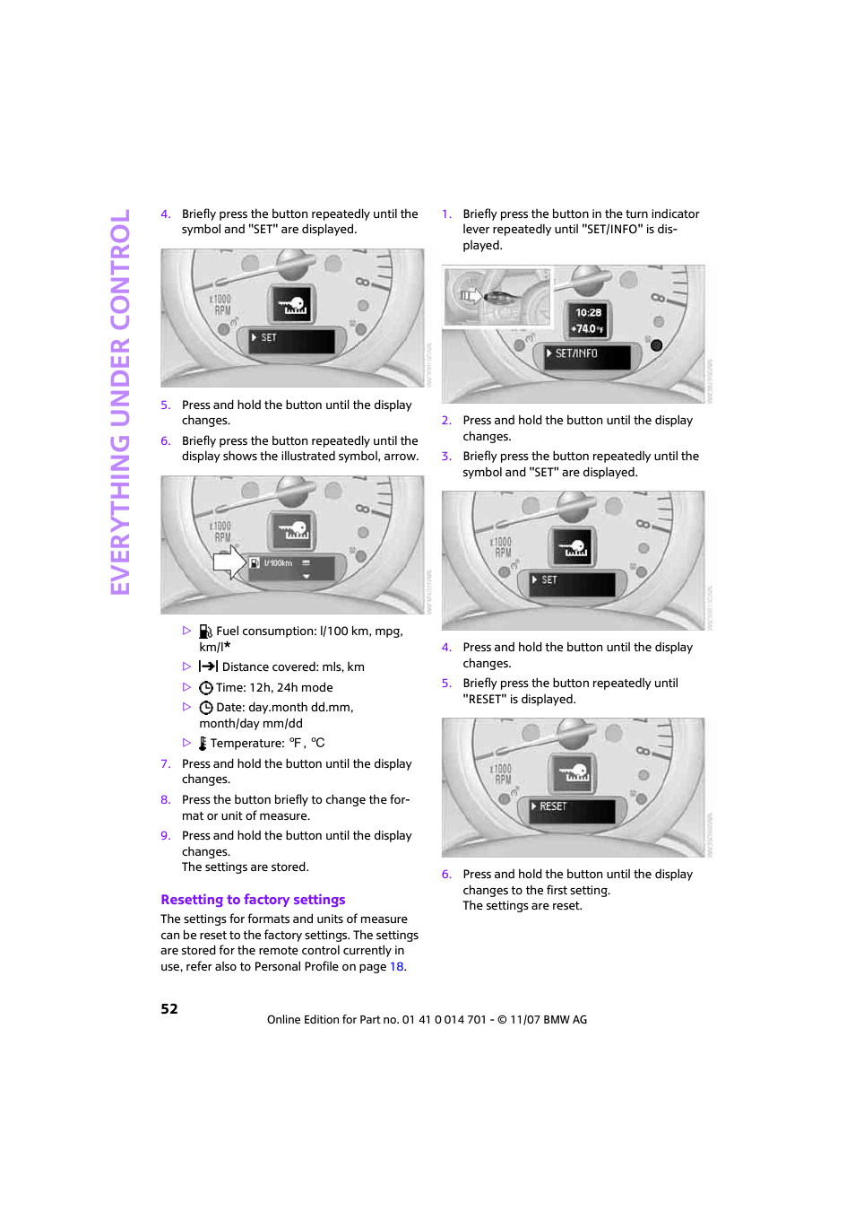 Ever yth ing under control | Mini 2008 Cooper User Manual | Page 54 / 164