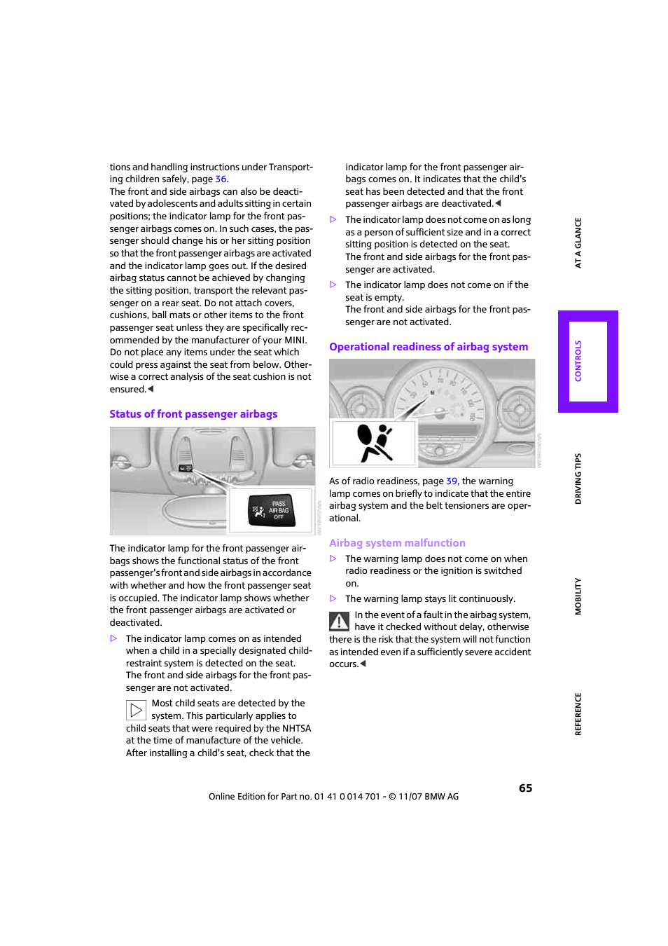 Mini 2008 Cooper User Manual | Page 67 / 164