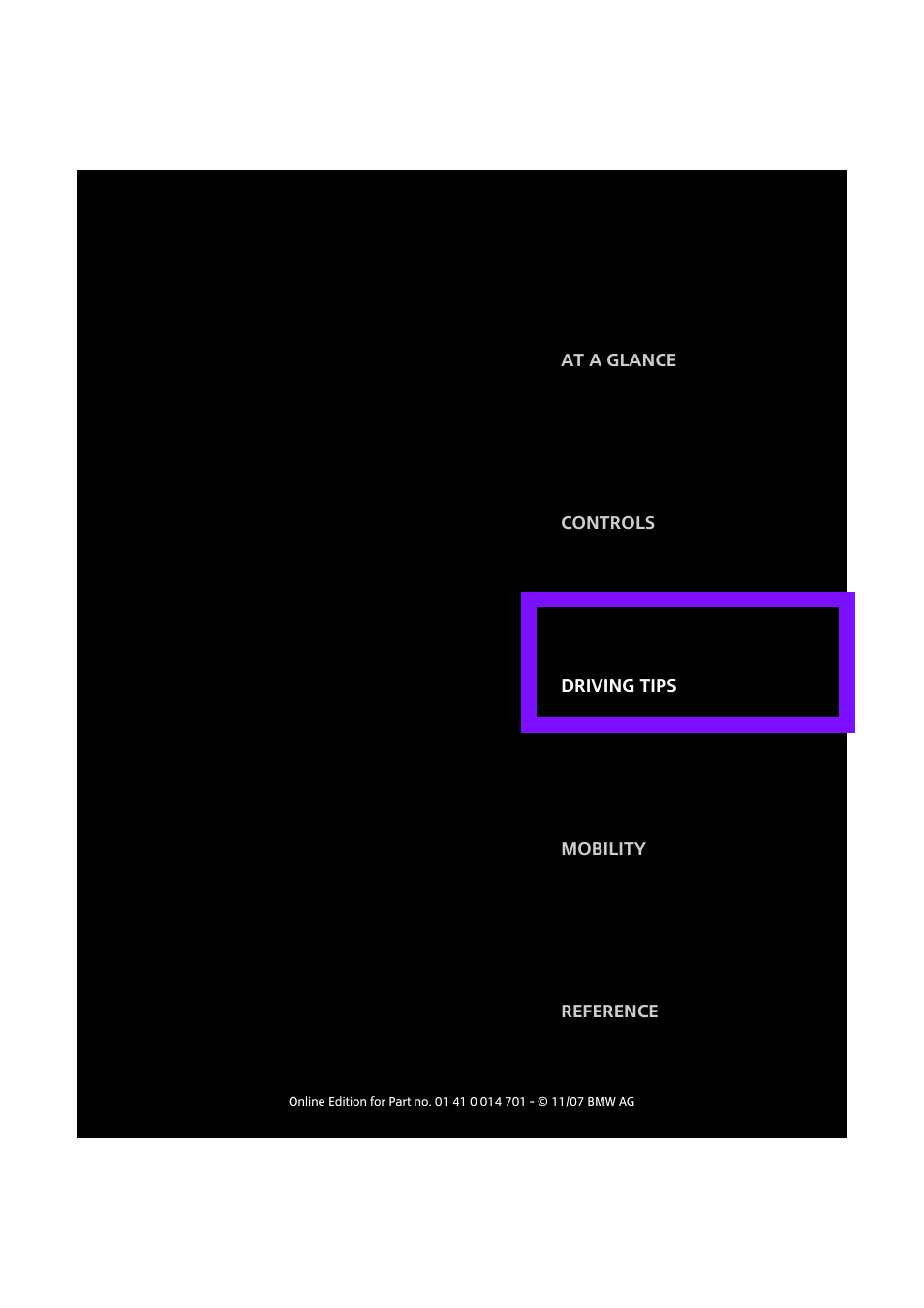 Driving tips, Driving tips 83 | Mini 2008 Cooper User Manual | Page 85 / 164