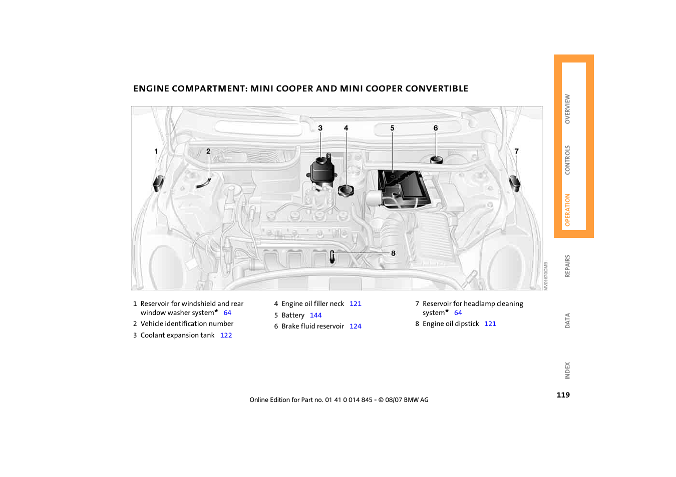 Mini 2008 Cooper Convertible User Manual | Page 121 / 176