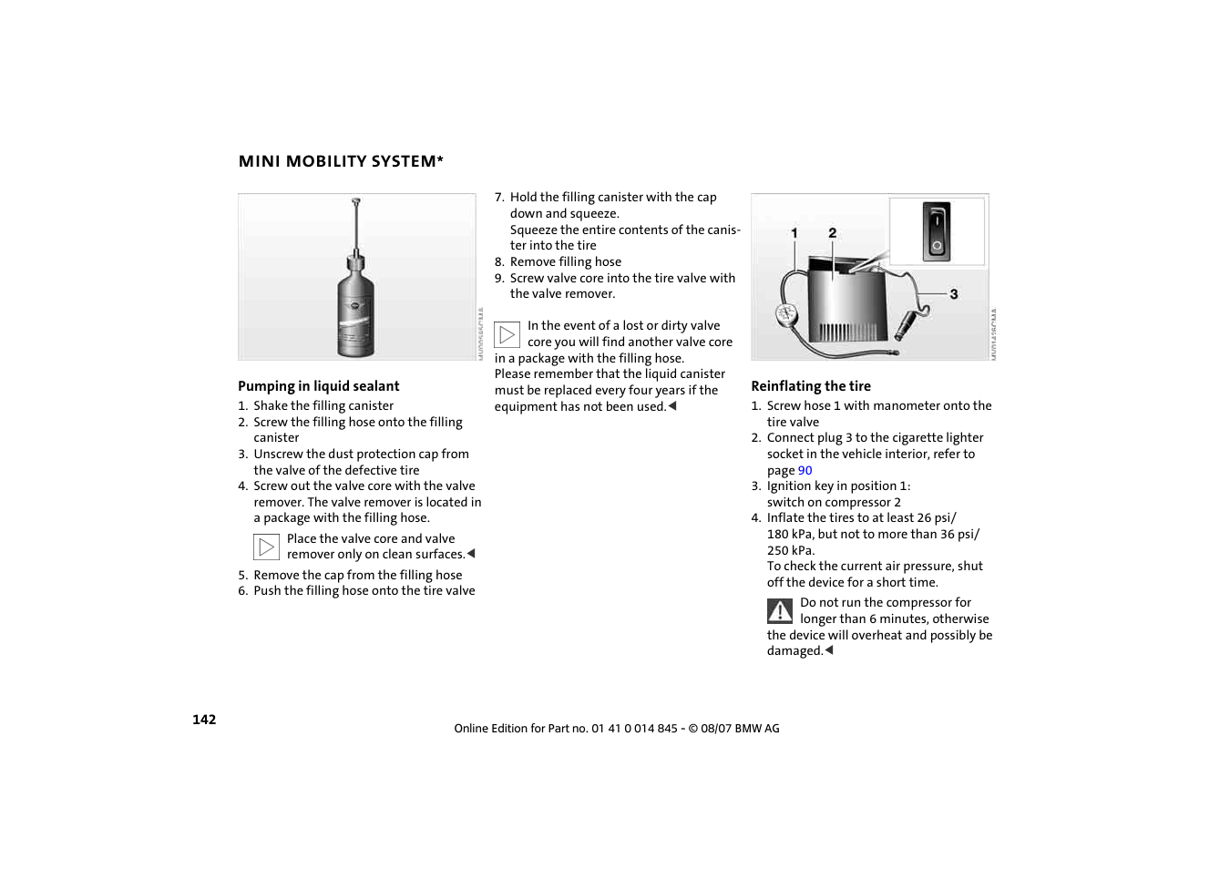 Mini mobility system | Mini 2008 Cooper Convertible User Manual | Page 144 / 176