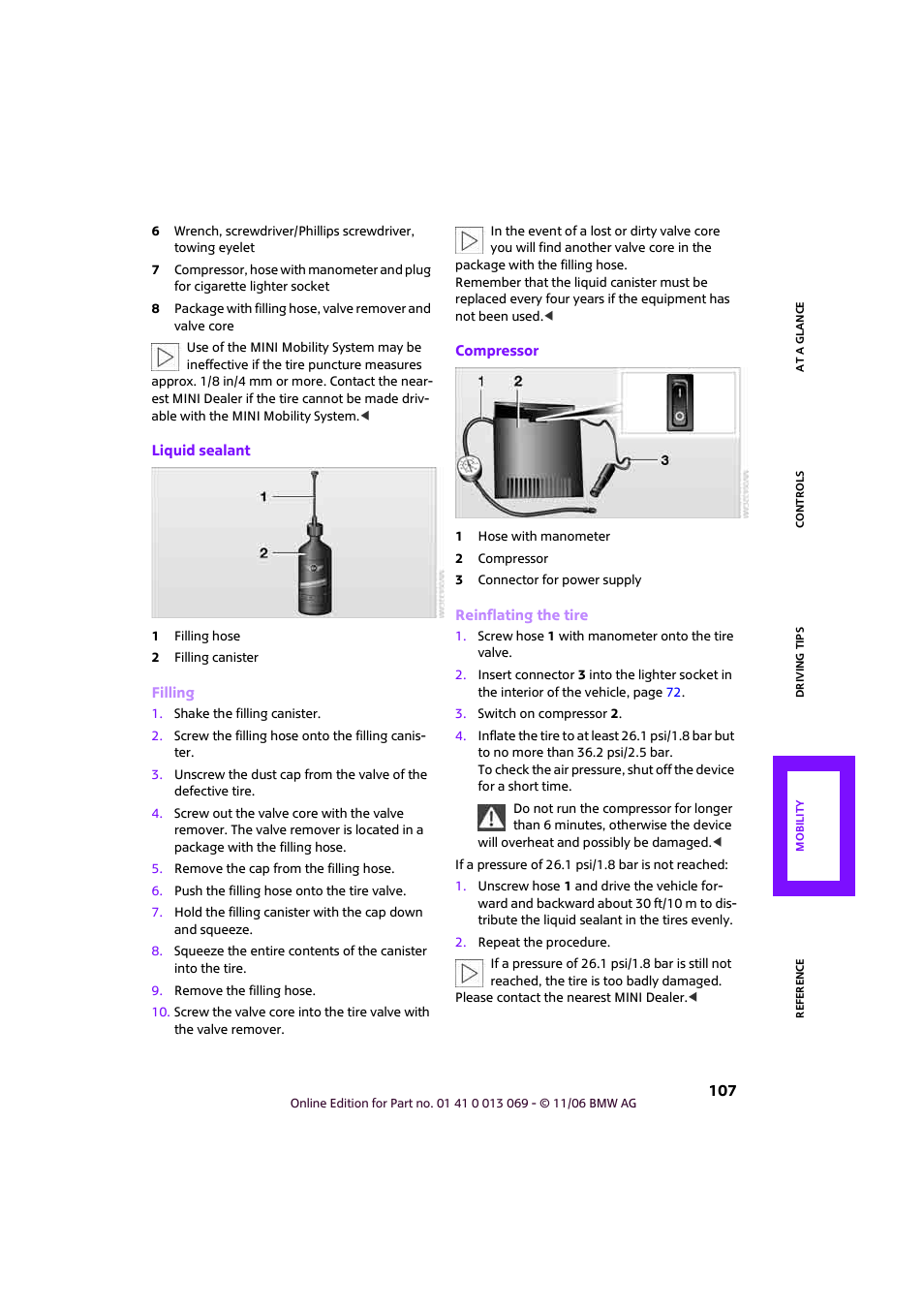 Mini 2007 Cooper User Manual | Page 109 / 148