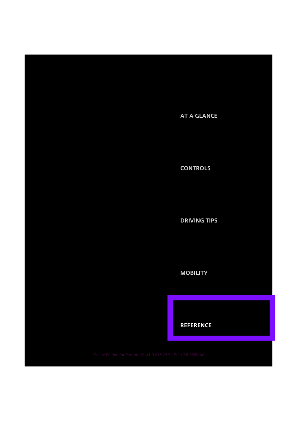 Reference | Mini 2007 Cooper User Manual | Page 131 / 148
