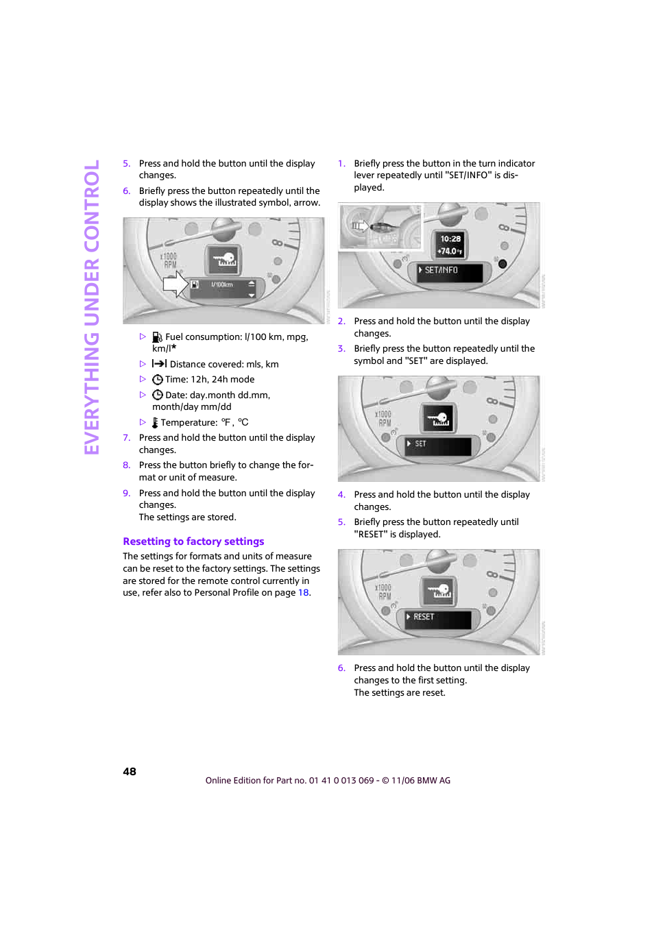 Ever yth ing under control | Mini 2007 Cooper User Manual | Page 50 / 148