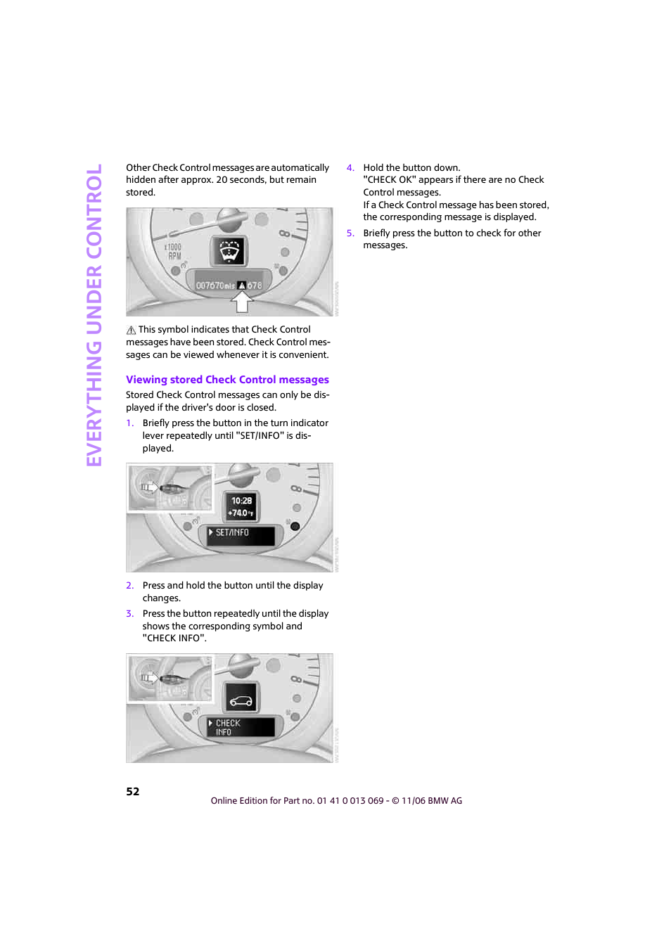 Ever yth ing under control | Mini 2007 Cooper User Manual | Page 54 / 148