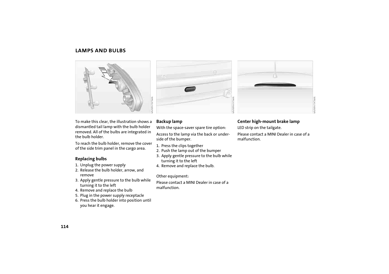 Mini 2004 Cooper User Manual | Page 116 / 152