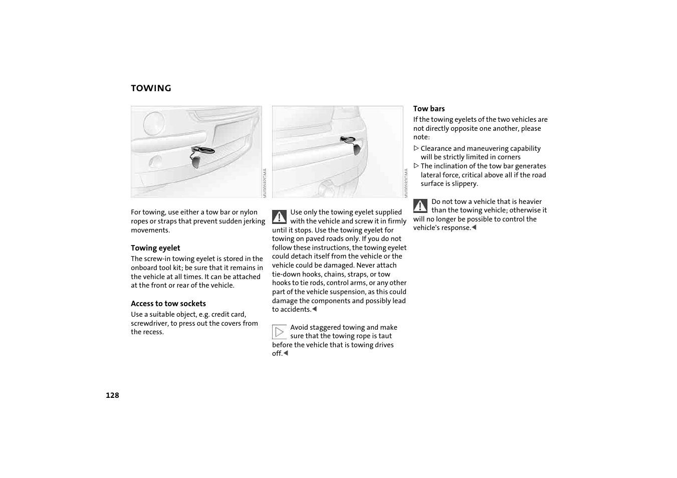 Towing | Mini 2004 Cooper User Manual | Page 130 / 152