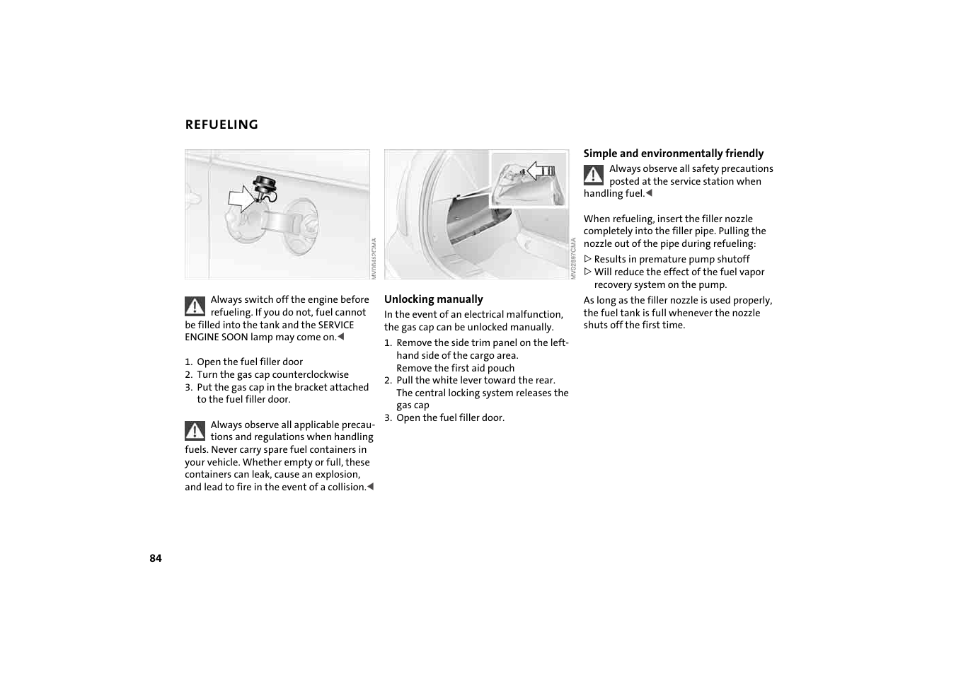 Refueling | Mini 2004 Cooper User Manual | Page 86 / 152