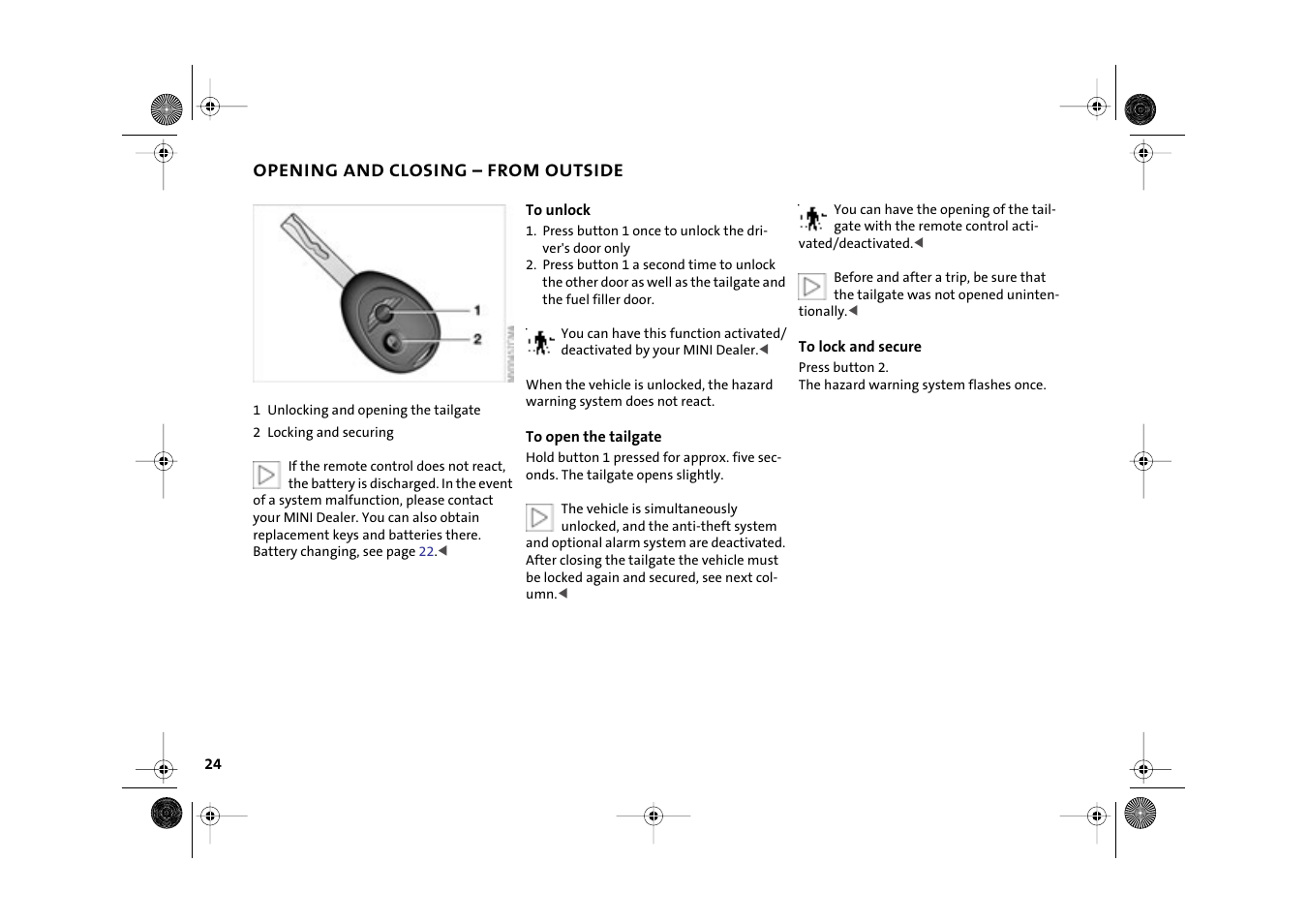 Mini 2003 Cooper User Manual | Page 26 / 148