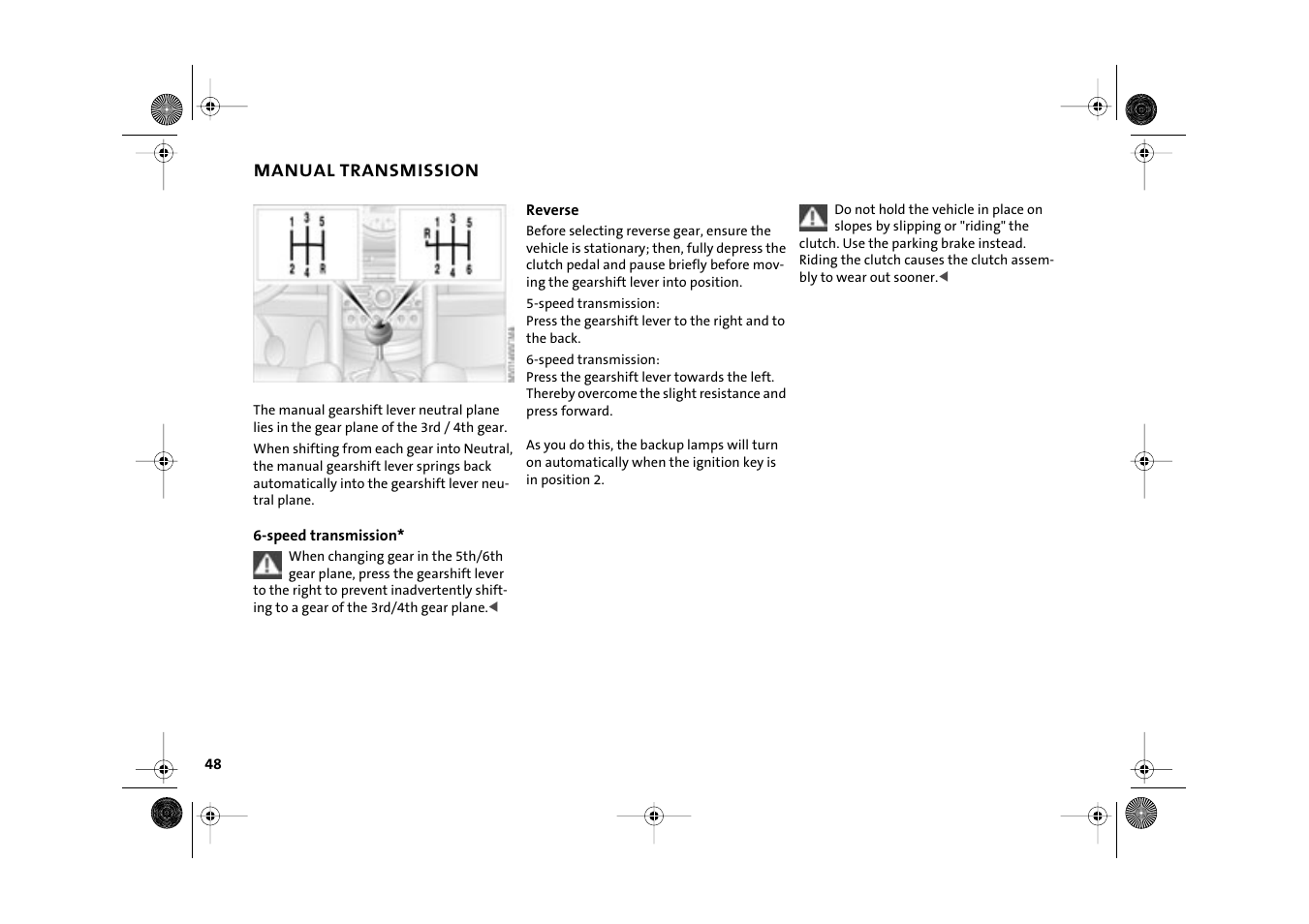 Manual transmission | Mini 2003 Cooper User Manual | Page 50 / 148