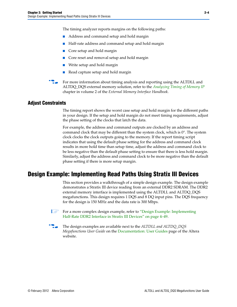 Adjust constraints, Adjust constraints –4 | Altera ALTDLL User Manual | Page 10 / 117