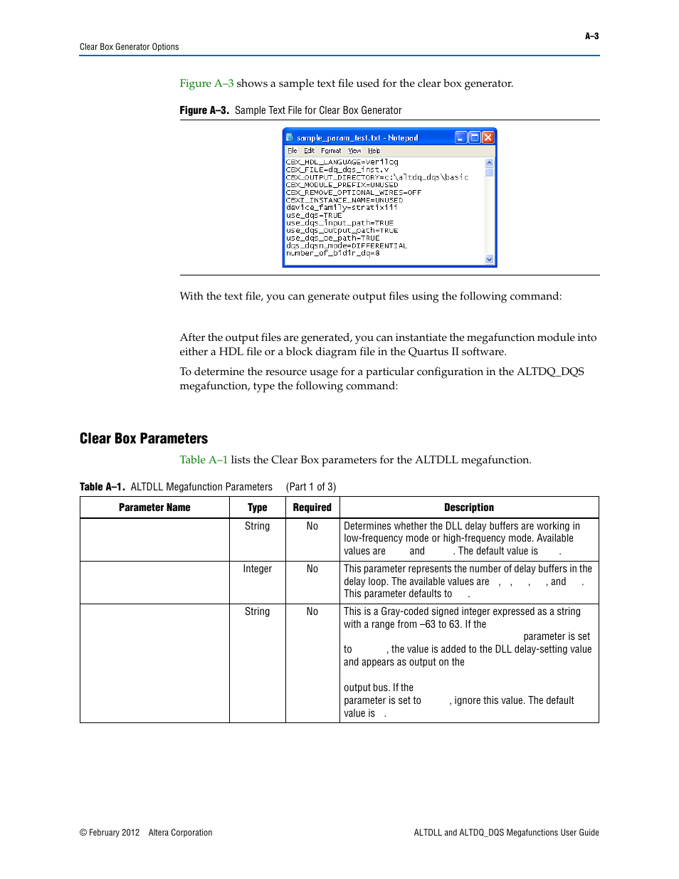 Clear box parameters | Altera ALTDLL User Manual | Page 104 / 117