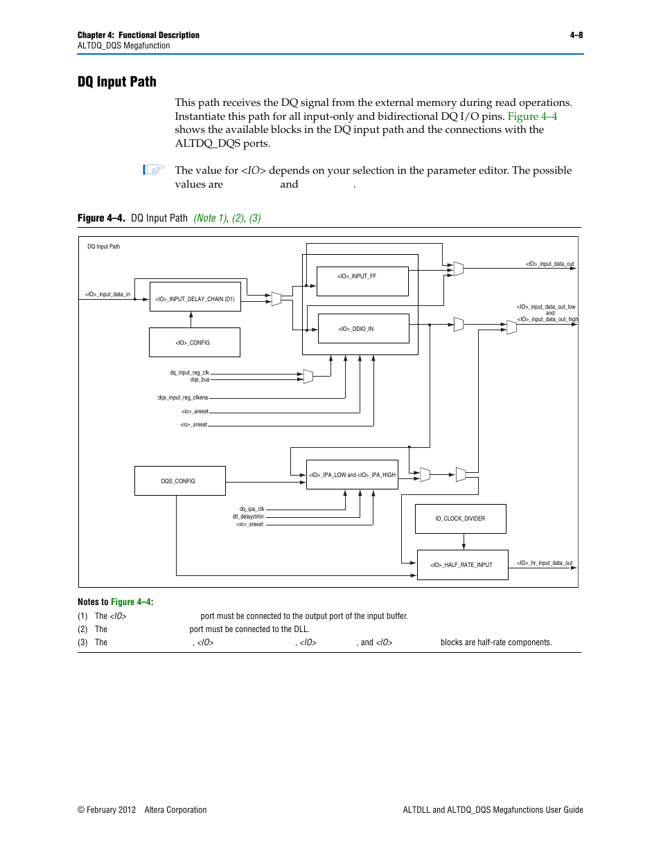 Dq input path, Dq input path –8 | Altera ALTDLL User Manual | Page 44 / 117