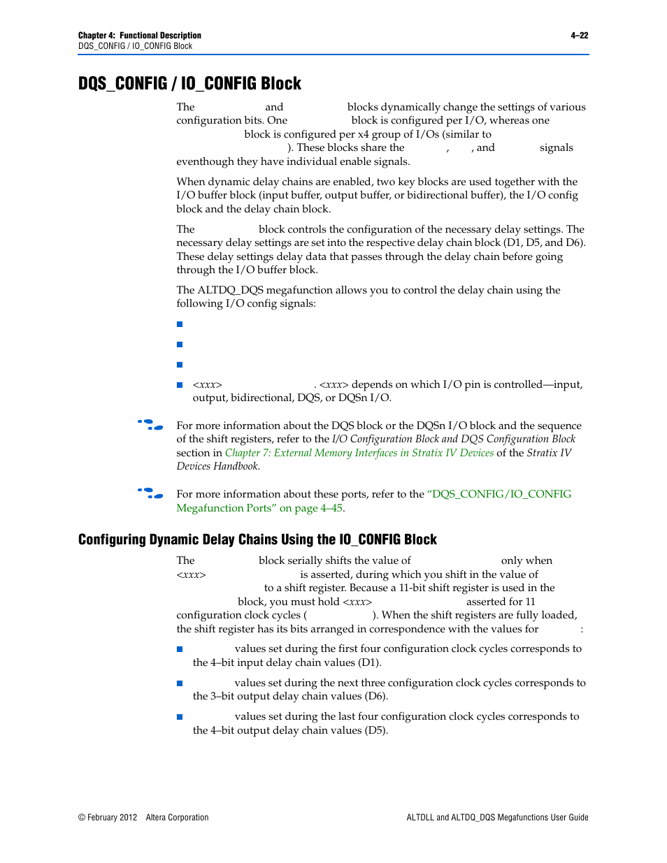 Dqs_config / io_config block, Dqs_config / io_config block –22 | Altera ALTDLL User Manual | Page 58 / 117