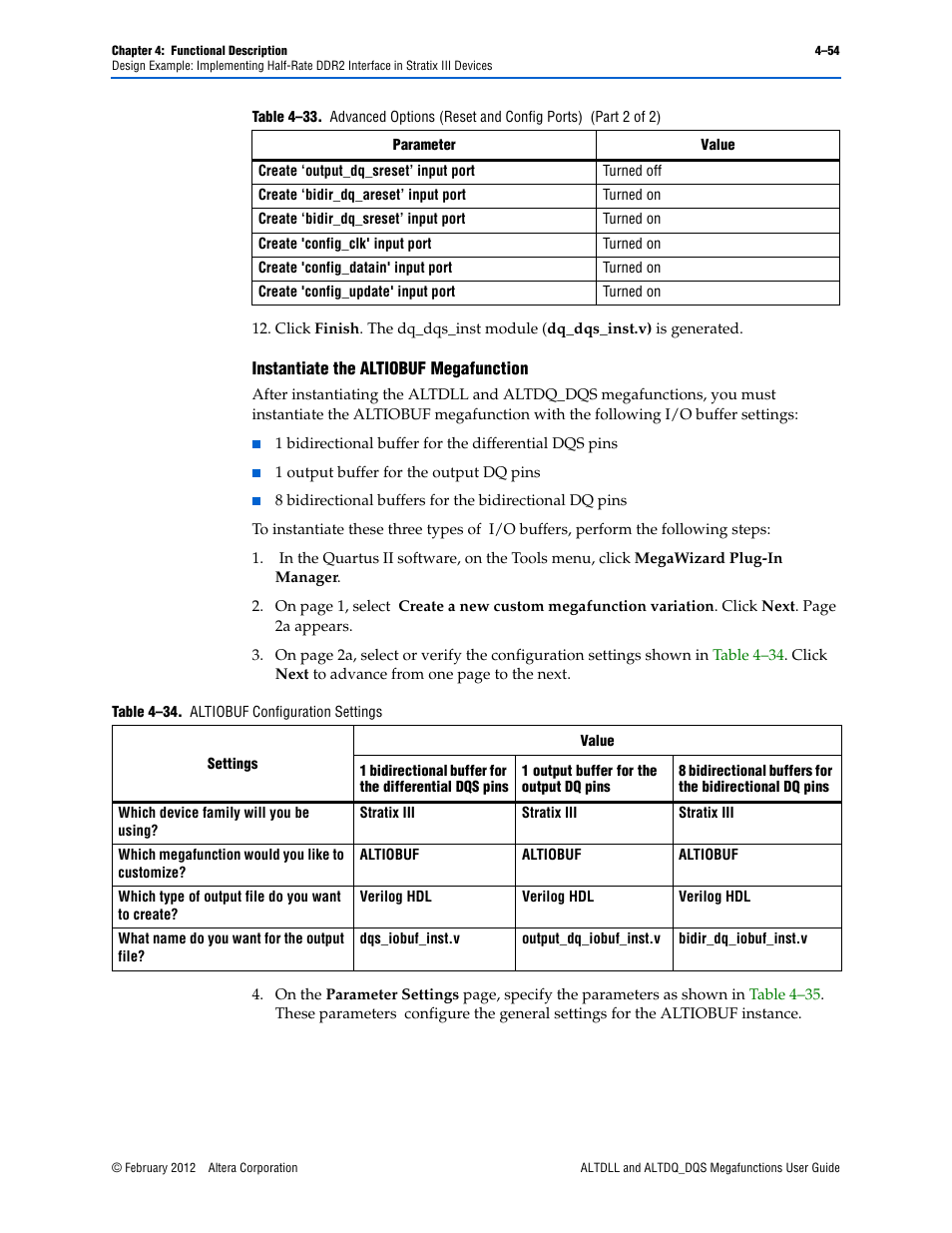 Instantiate the altiobuf megafunction | Altera ALTDLL User Manual | Page 90 / 117