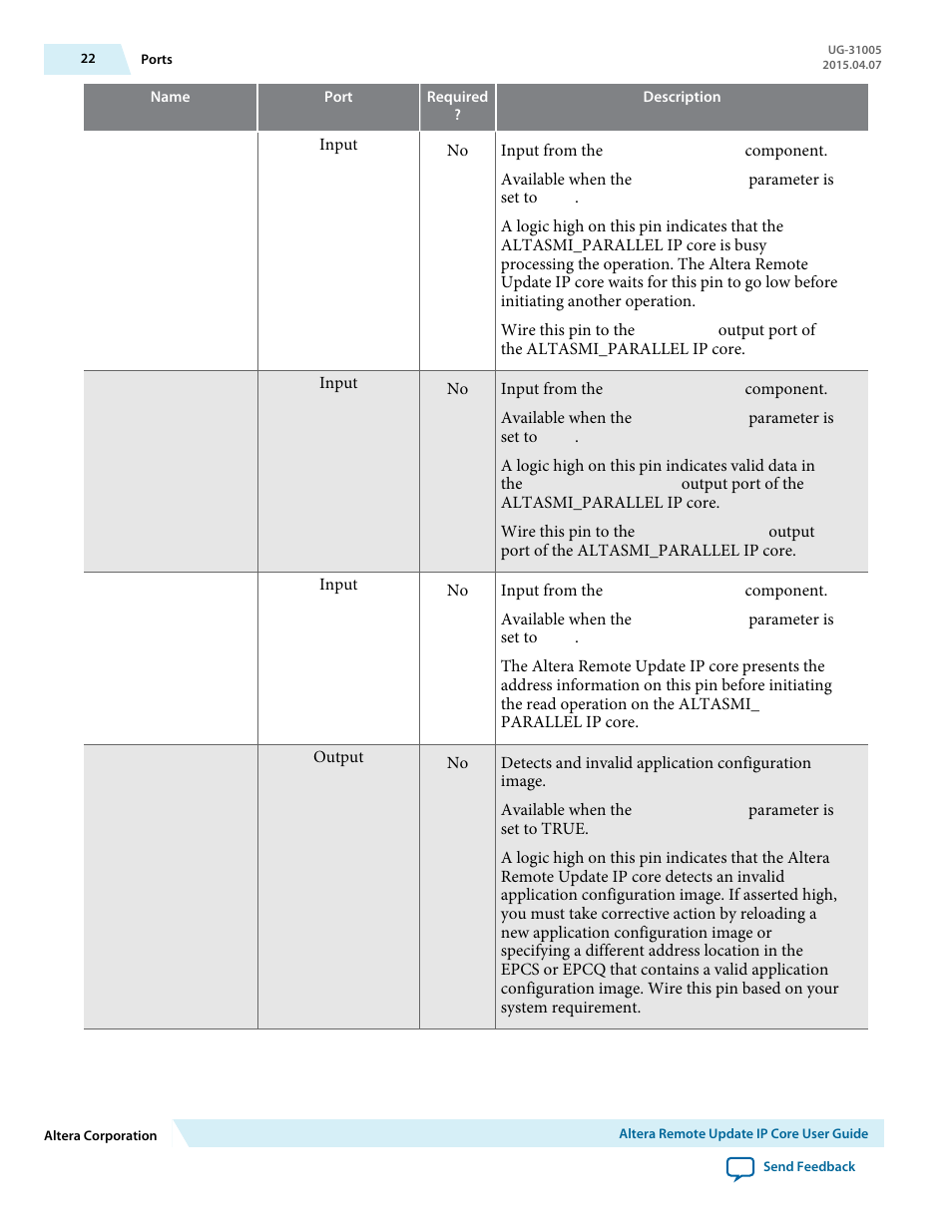 Altera Remote Update IP Core User Manual | Page 22 / 43