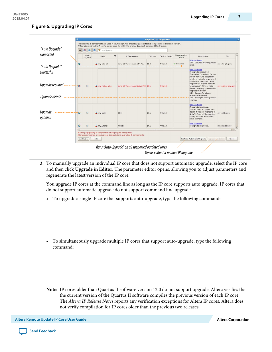 Altera Remote Update IP Core User Manual | Page 7 / 43