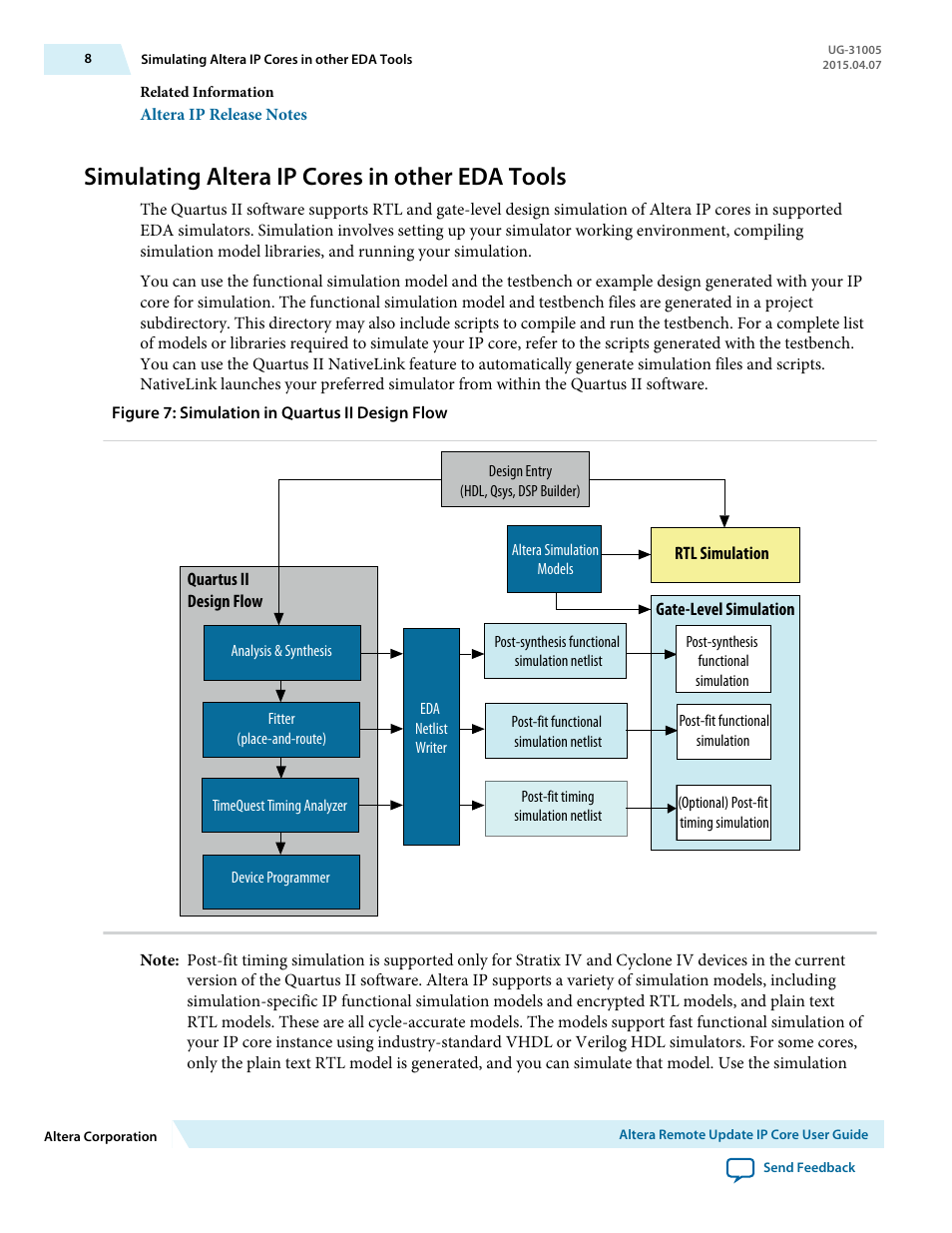 Simulating altera ip cores in other eda tools | Altera Remote Update IP Core User Manual | Page 8 / 43
