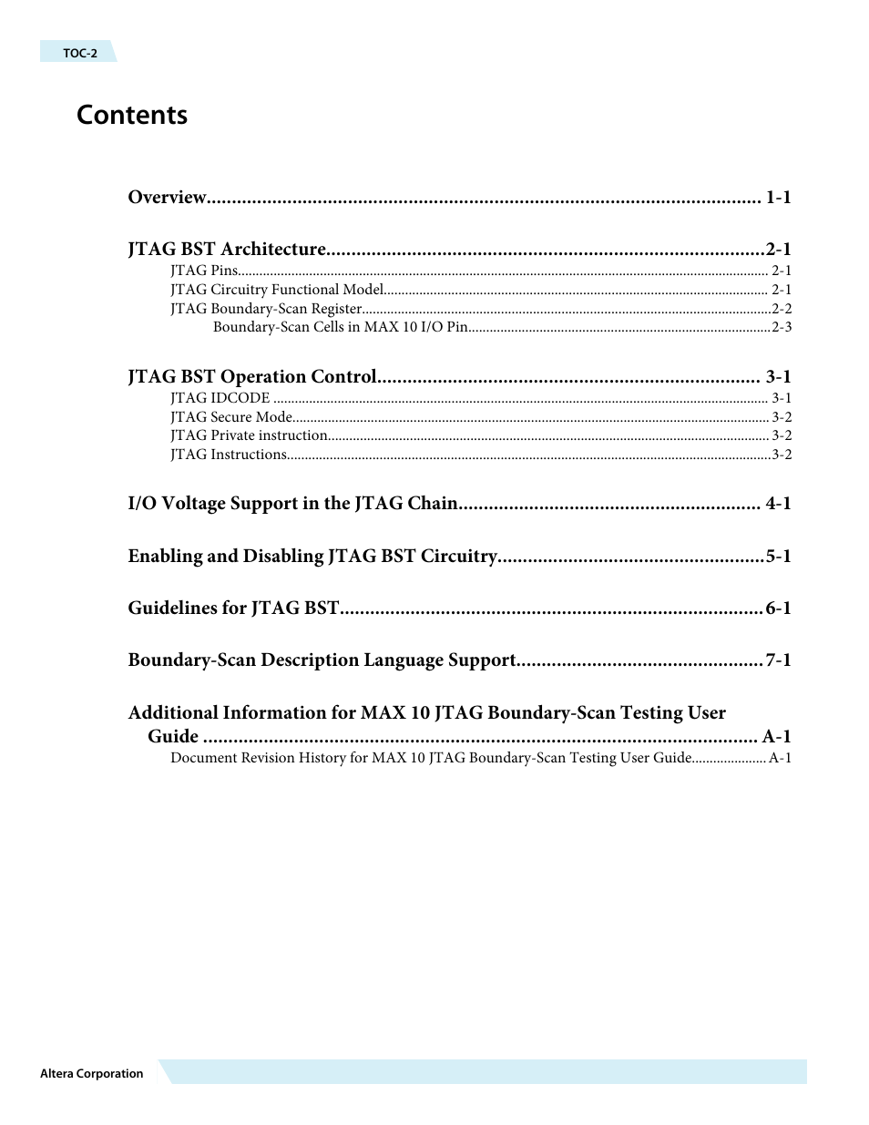 Altera MAX 10 JTAG User Manual | Page 2 / 15