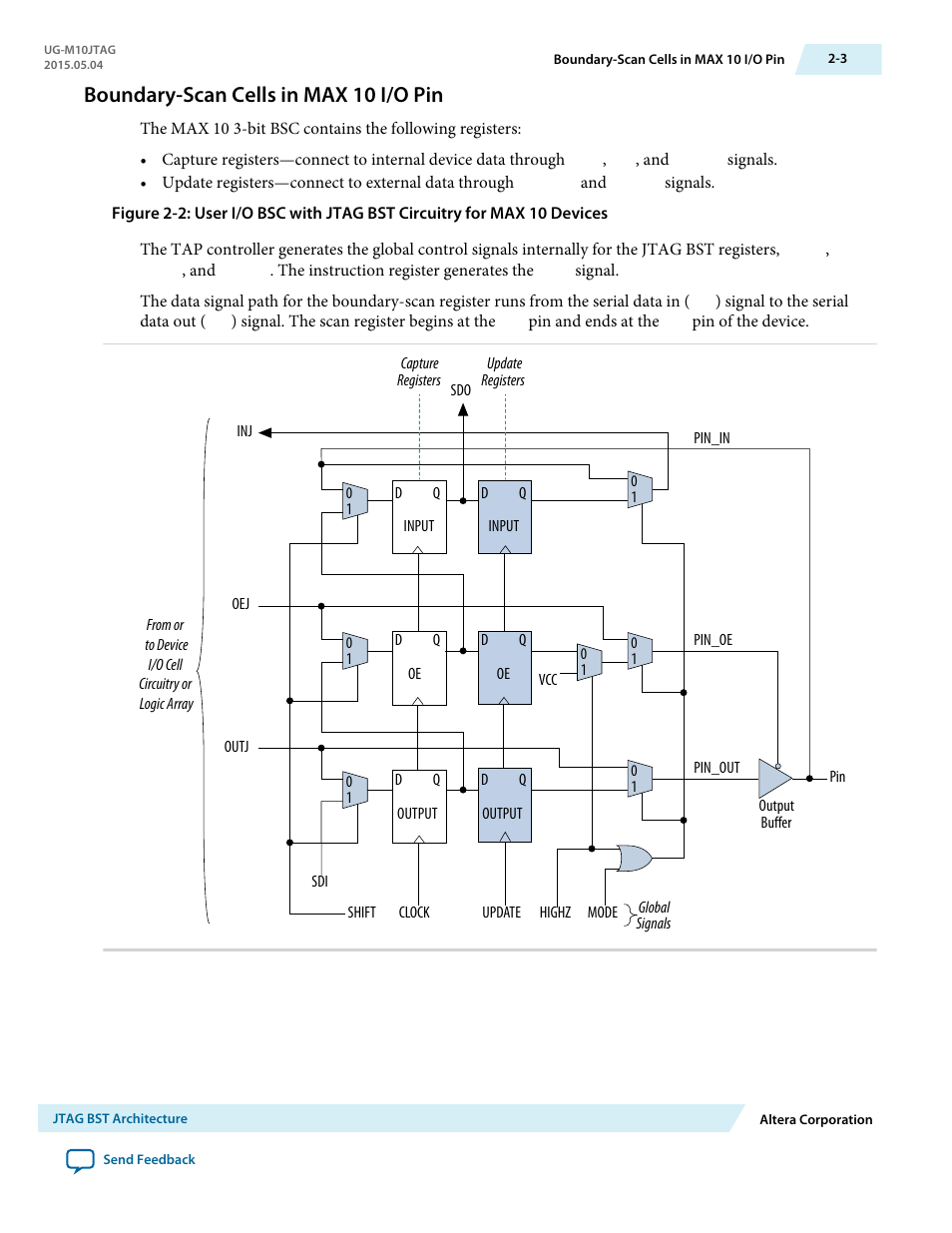 Boundary-scan cells in max 10 i/o pin, Boundary-scan cells in max 10 i/o pin -3 | Altera MAX 10 JTAG User Manual | Page 6 / 15