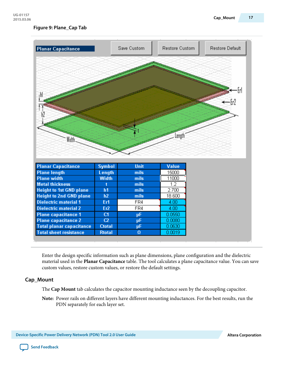 Cap_mount | Altera Device-Specific Power Delivery Network User Manual | Page 17 / 28