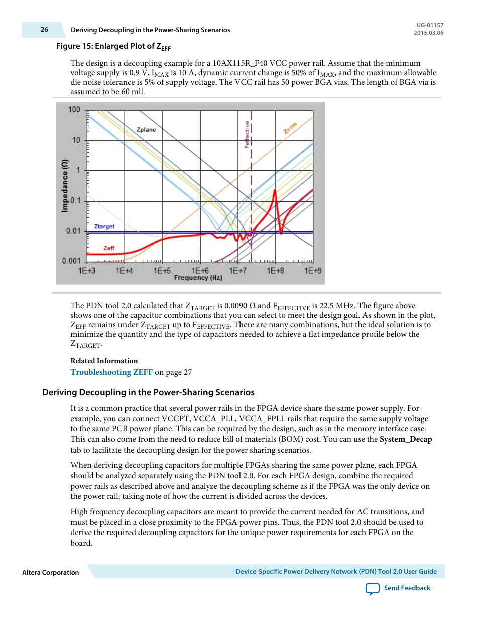 Deriving decoupling in the power-sharing scenarios | Altera Device-Specific Power Delivery Network User Manual | Page 26 / 28