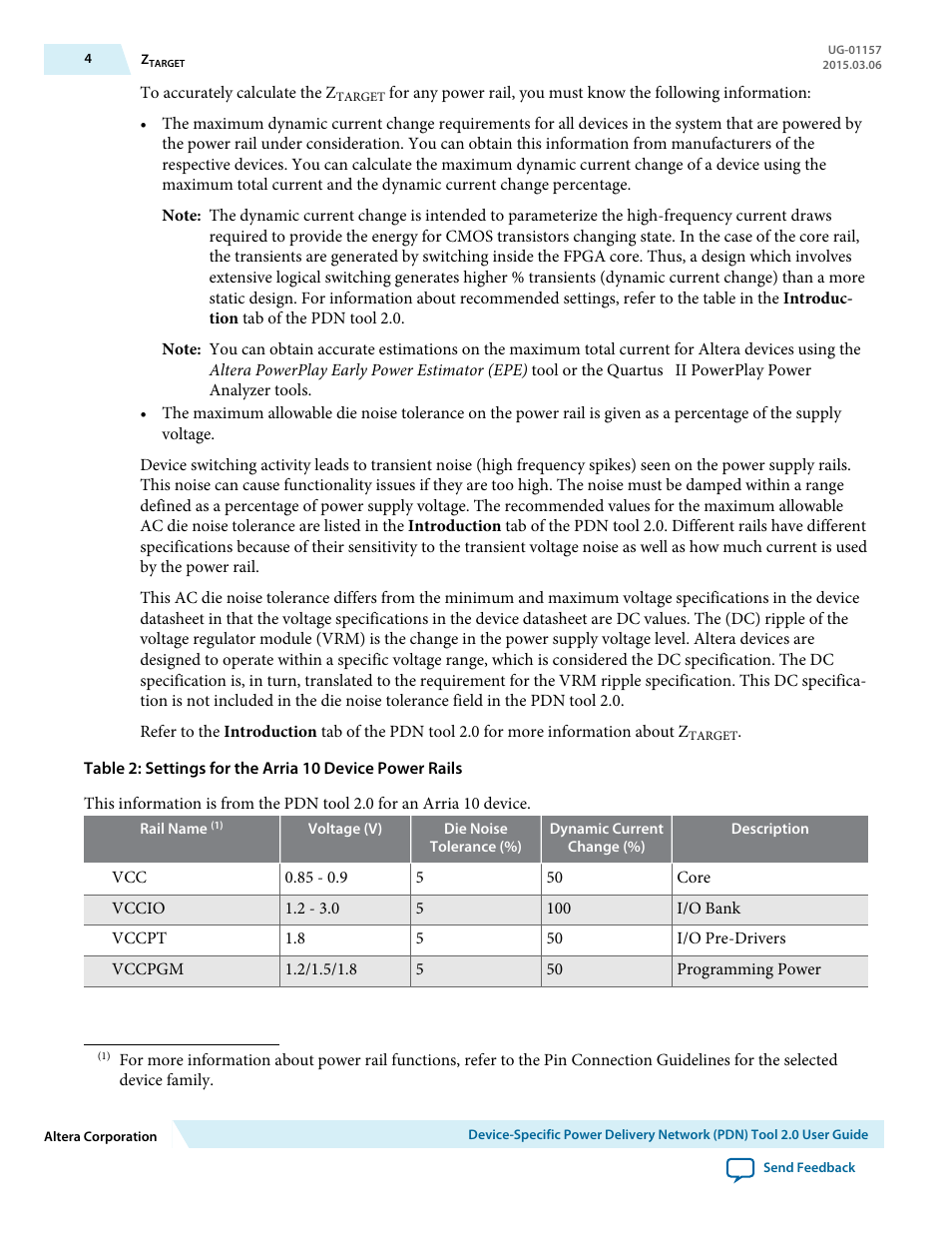 Altera Device-Specific Power Delivery Network User Manual | Page 4 / 28