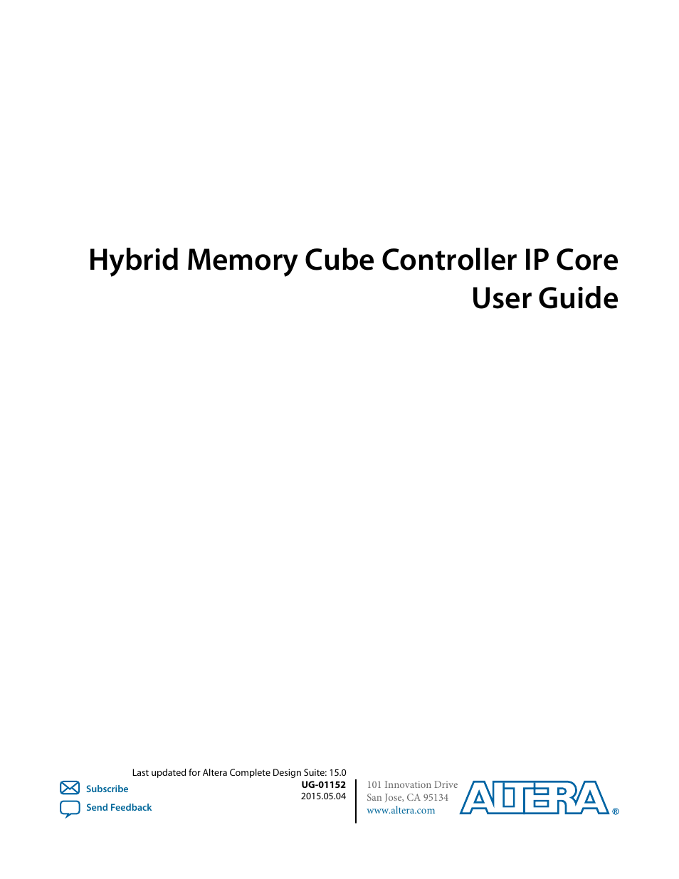Altera Hybrid Memory Cube Controller User Manual | 69 pages