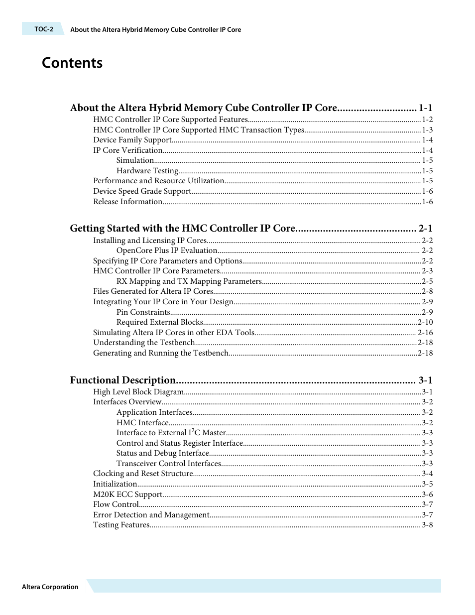 Altera Hybrid Memory Cube Controller User Manual | Page 2 / 69