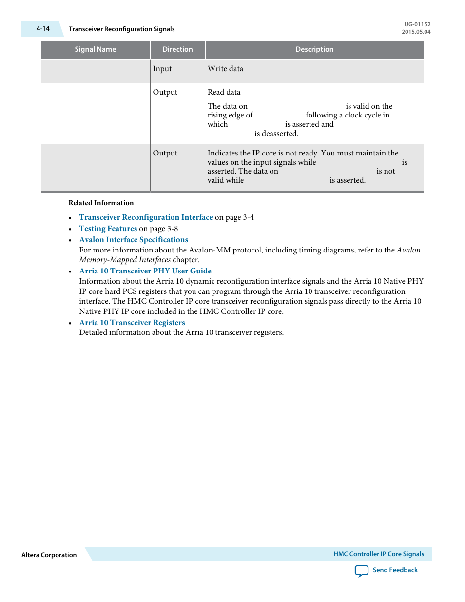 Altera Hybrid Memory Cube Controller User Manual | Page 51 / 69