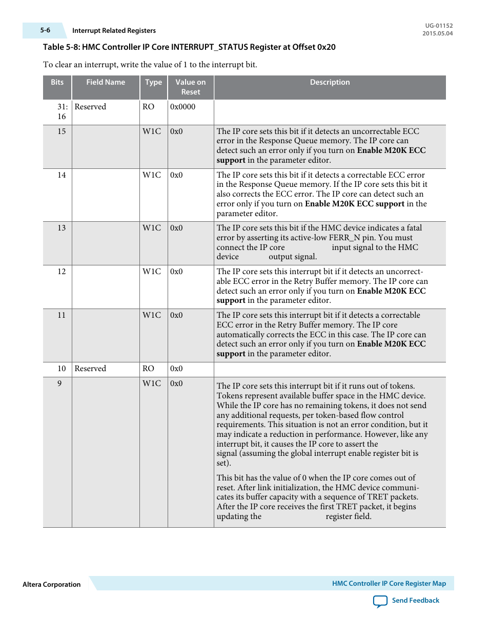 Altera Hybrid Memory Cube Controller User Manual | Page 58 / 69
