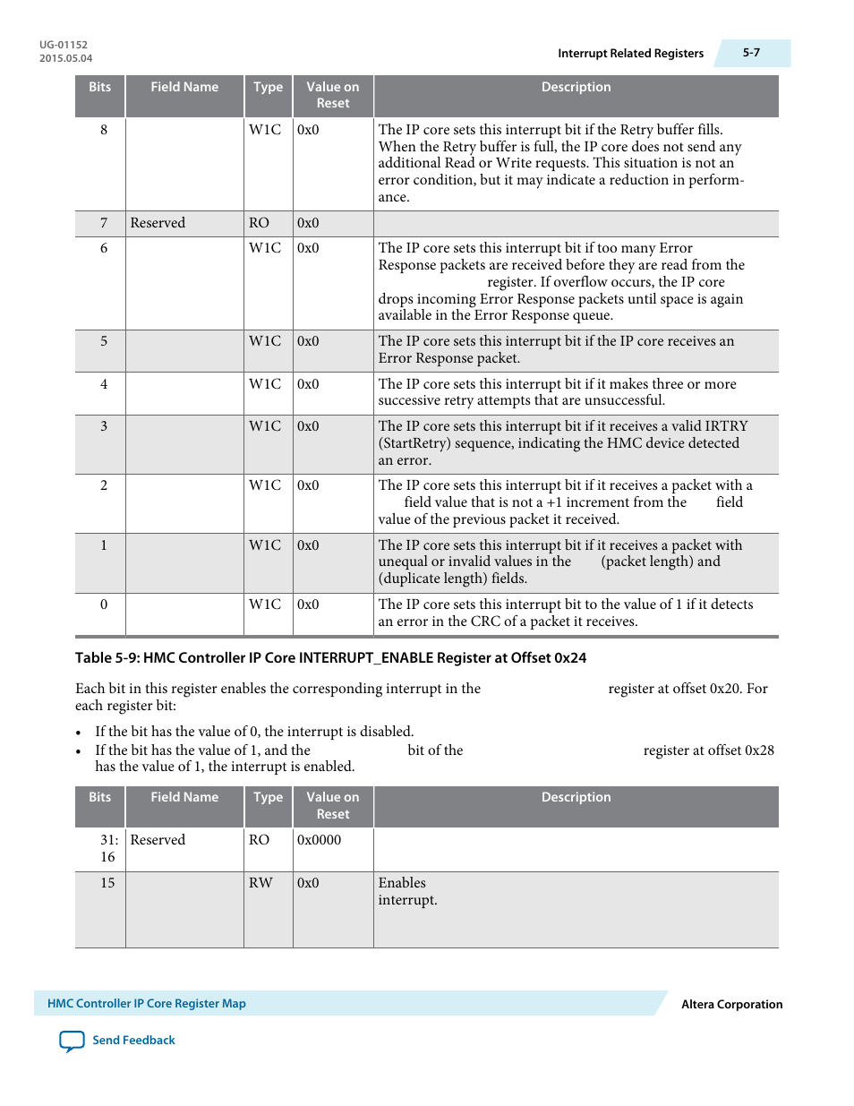 Altera Hybrid Memory Cube Controller User Manual | Page 59 / 69