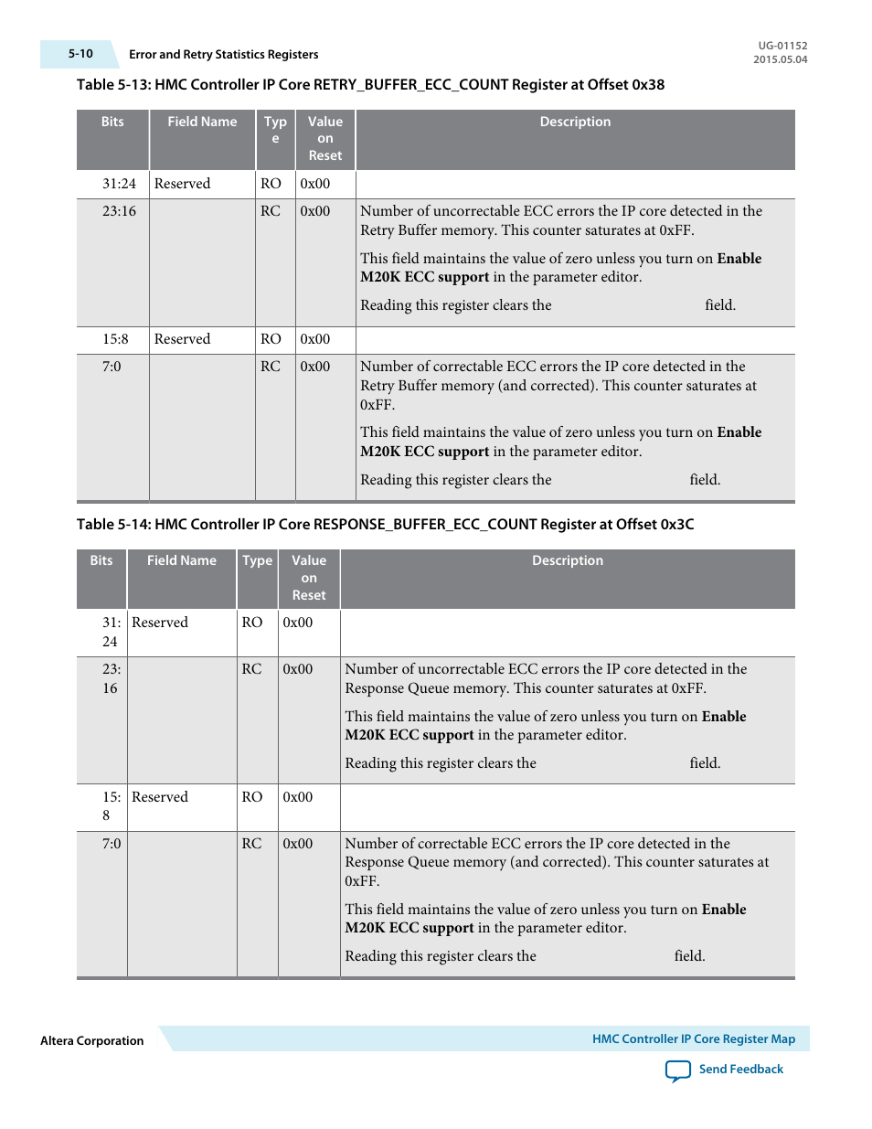 Altera Hybrid Memory Cube Controller User Manual | Page 62 / 69