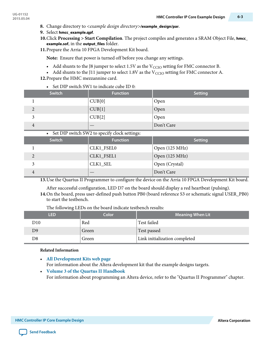 Altera Hybrid Memory Cube Controller User Manual | Page 66 / 69