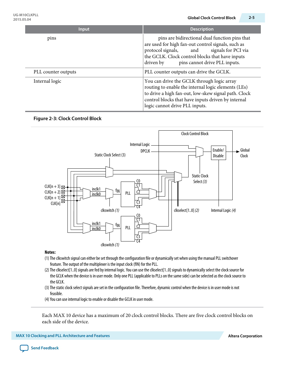 Altera MAX 10 Clocking and PLL User Manual | Page 11 / 86